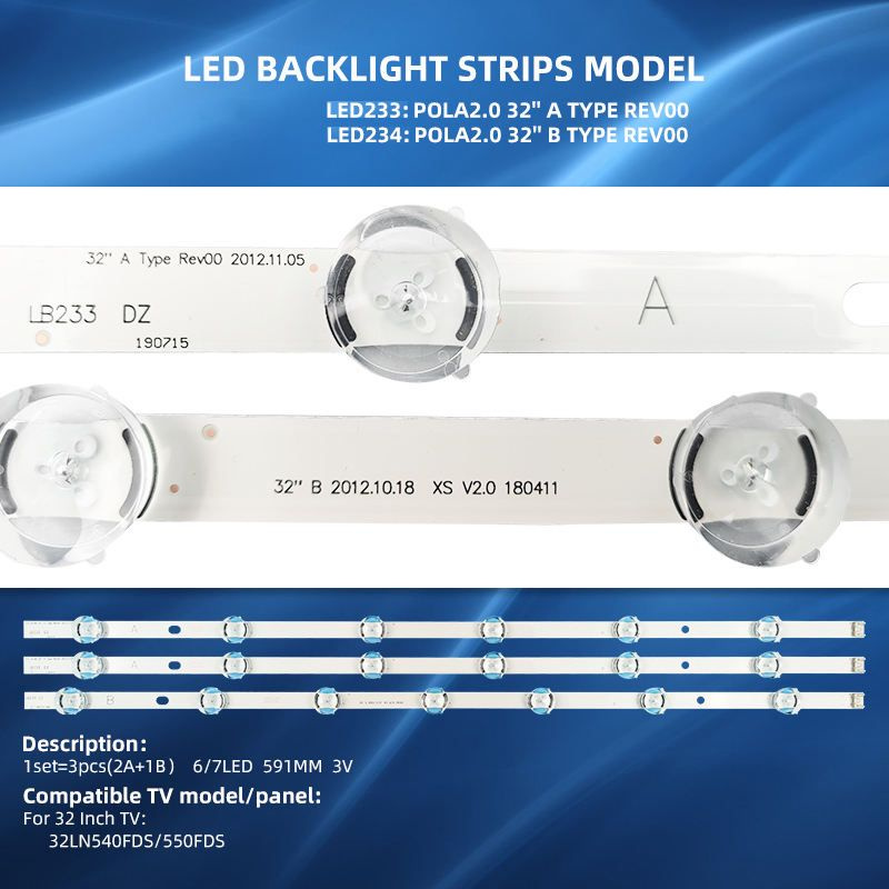 Подсветка для ТВ INNOTEK POLA 2.0 32'' A/B TYPE REV00 32LN536U-ZG 32LN541U-ZB 32LN541V-ZB 32LN540U 32LN541U #1