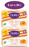 Крем-мыло DURU 1+1 морские минералы + грейпфрут, 80 г x 4 шт, 2 ...