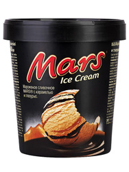 Мороженое сливочное с карамелью и шоколадом ведерко Mars, 300 г