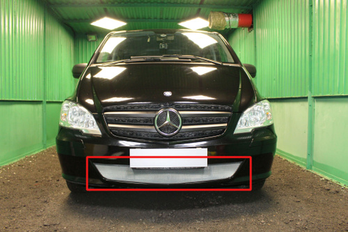 Защитная сетка радиатора хром Mercedes-Benz Vito (2010-2014) W639 ...
