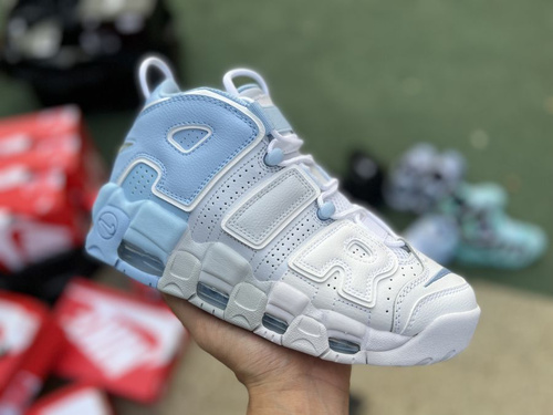 Nike air more hotsell uptempo white and blue