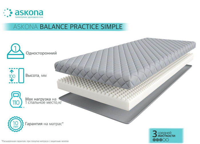 Матрас askona balance practice askona