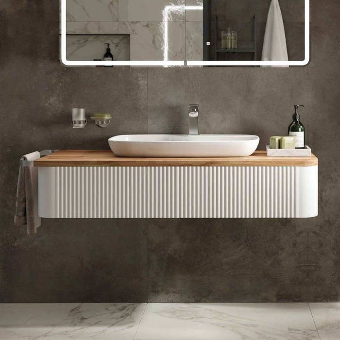 Тумба с раковиной Belinza Cassa подвесная, 130 см, накладная, лофт, с ...