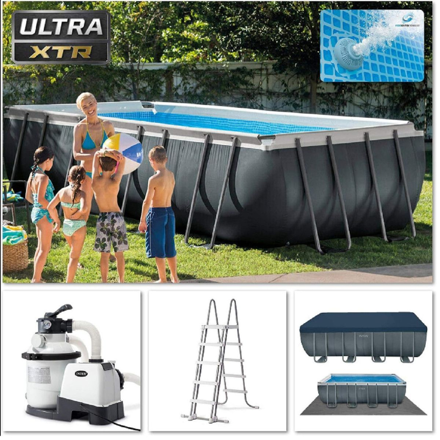 Каркасный бассейн intex ultra xtr frame 26356. 26356 intex. каркасный бассейн ultra frame 549х274х132см. intex 549x274x132. бассейн intex 549x274x132.