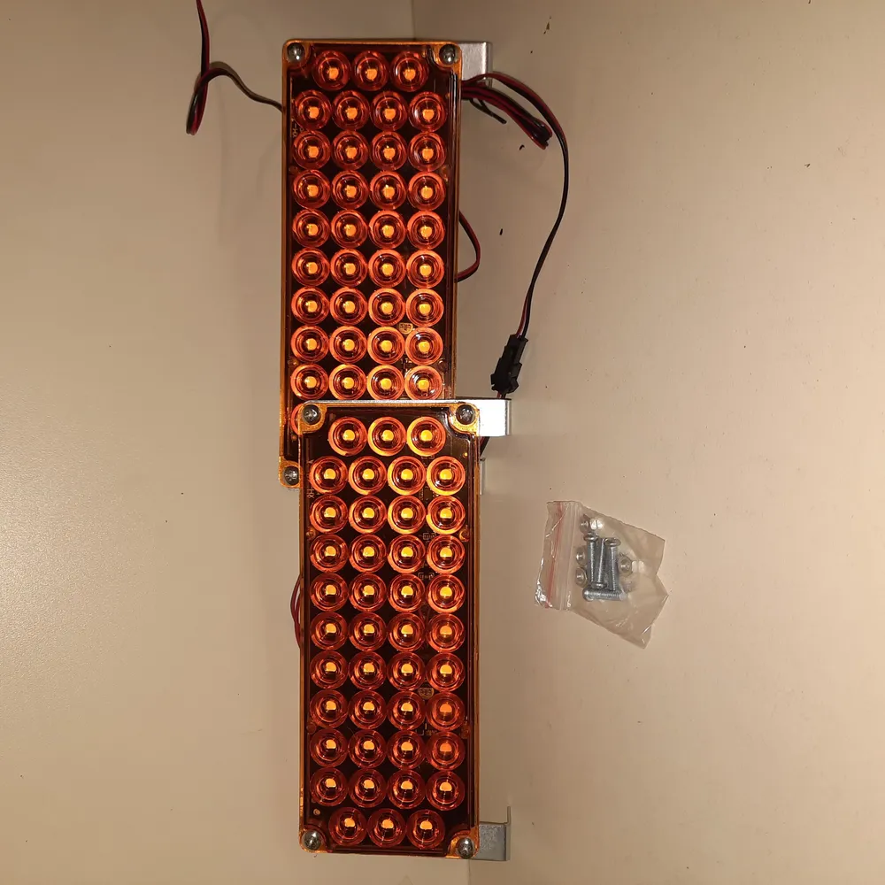 Маяк проблесковый светодиодный оранжевый, стробоскоп DC 12-24V(комплект 2шт), 2 шт, фото 2