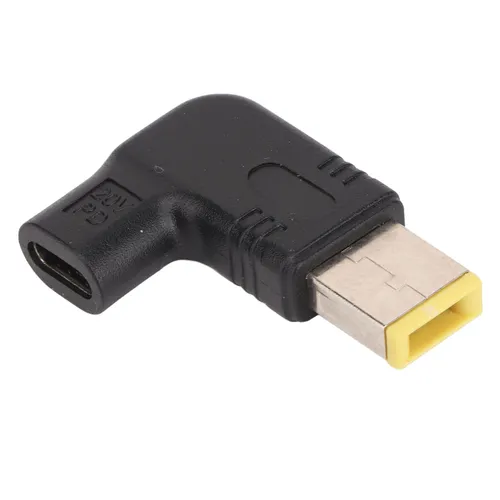 Адаптер Type C на квадратный разъем, 100W PD быстрая зарядка, 90 градусов для ноутбука, компактный и