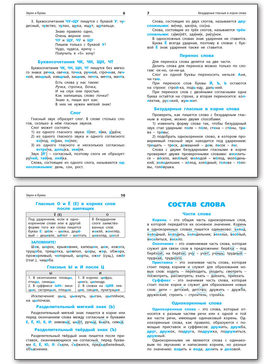 Школьный словарик. Правила по русскому языку | Russian Language Rules - Ozon image 2