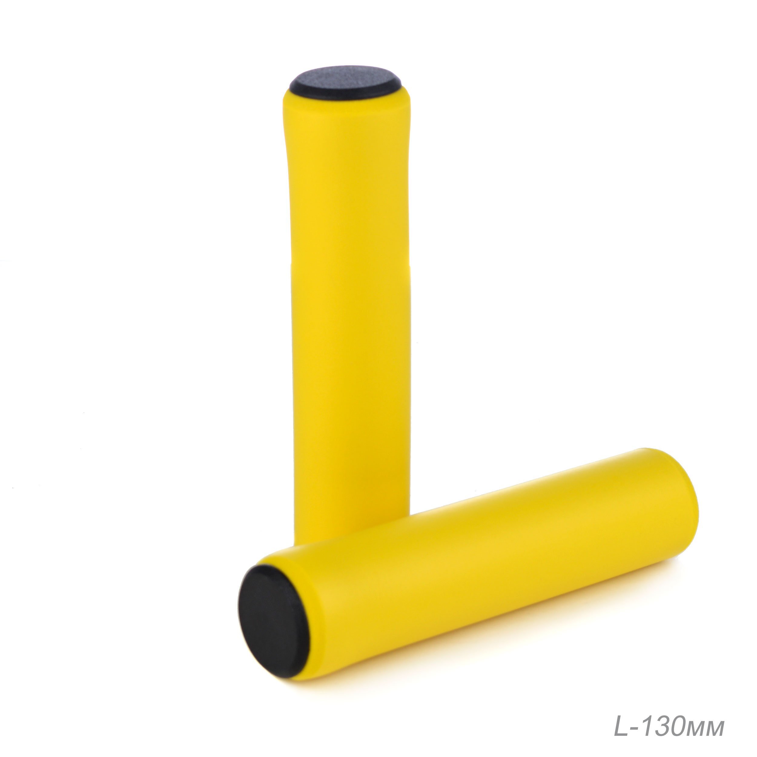 Грипсы для велосипеда COMIRON XJBT 130 мм, силикон, желтые, 2 шт.