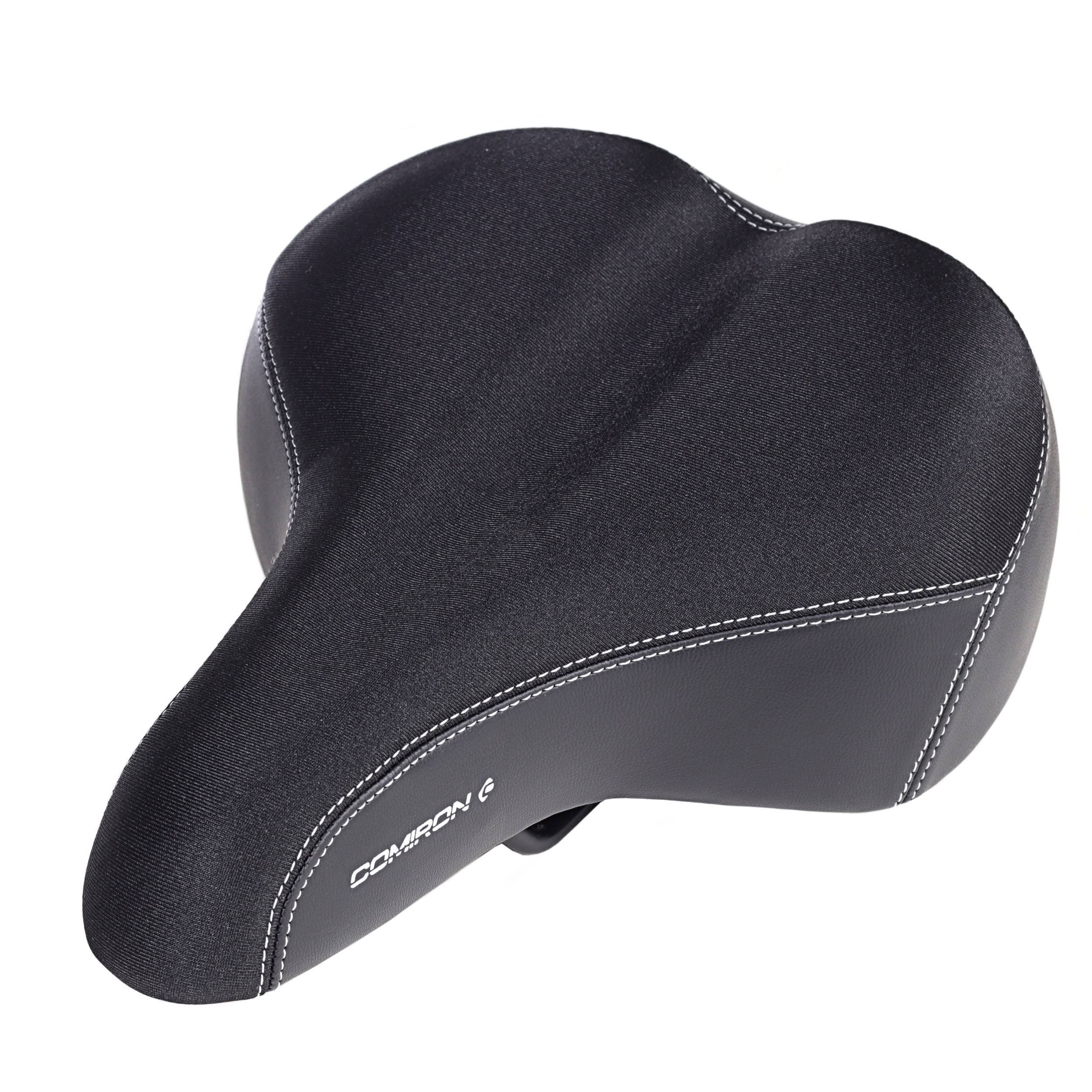 Седло велосипедное комфортное COMIRON MONACO NIGHT N667-1 270x200, технологии: DW, ED, Soft surface, полиуретан, чёрный Седло велосипедное комфортное COMIRON MONACO NIGHT N667-1 270x200, технологии: DW, ED, Soft surface, полиуретан, чёрный