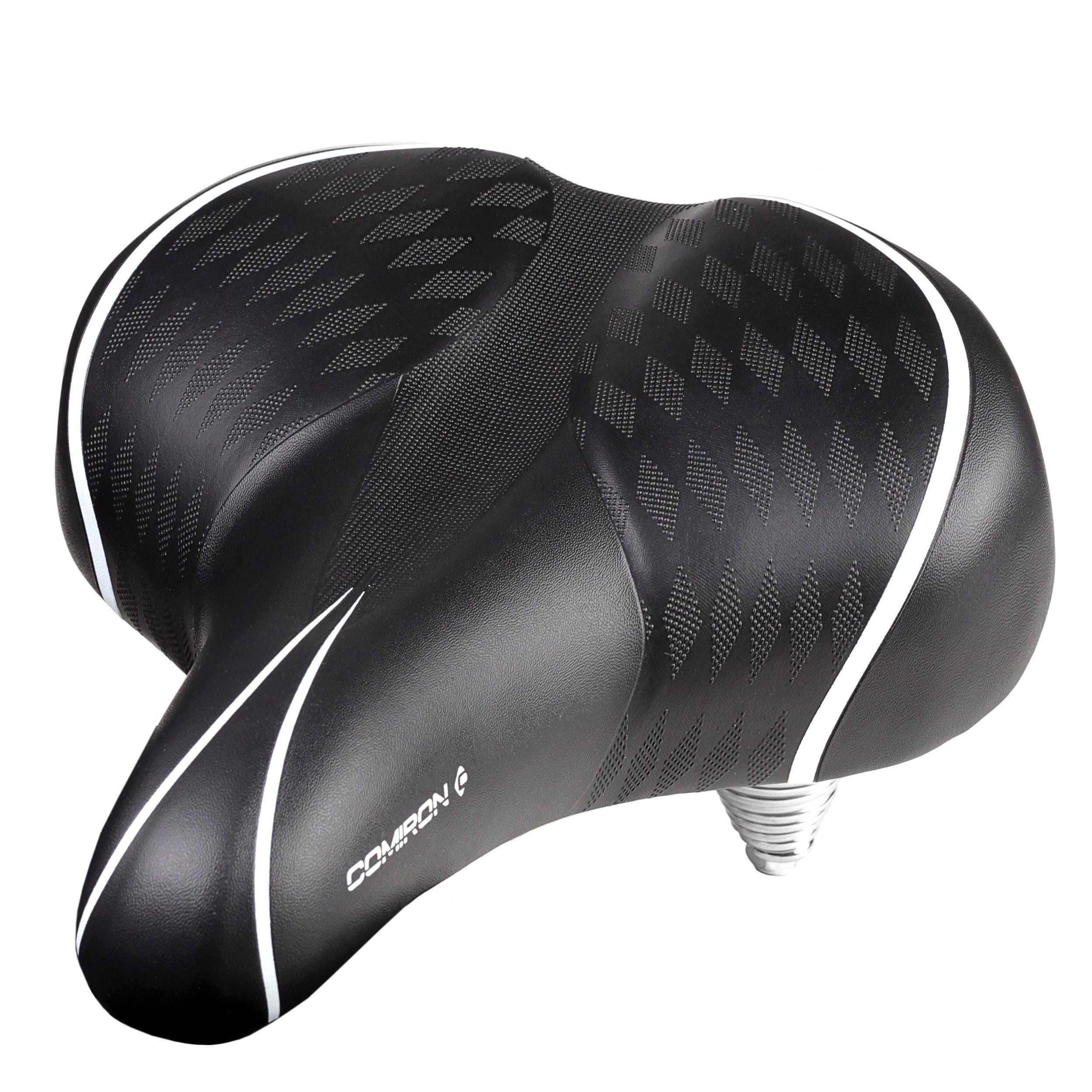 Седло велосипедное комфортное COMIRON BAKU N672DBW / N671DBW 260x220, технологии: DW, ED, полиуретан, черный с белым Седло велосипедное комфортное COMIRON BAKU N672DBW / N671DBW 260x220, технологии: DW, ED, полиуретан, черный с белым