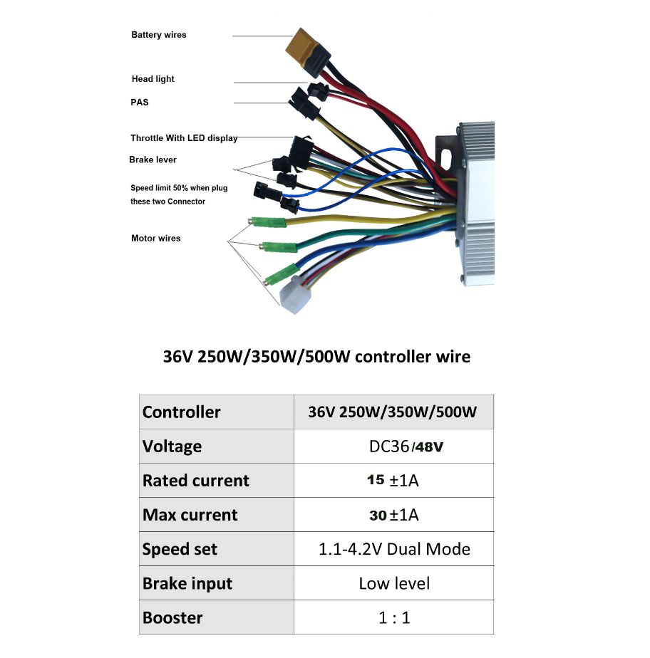 Контроллер электровелосипеда 48v 350w схема