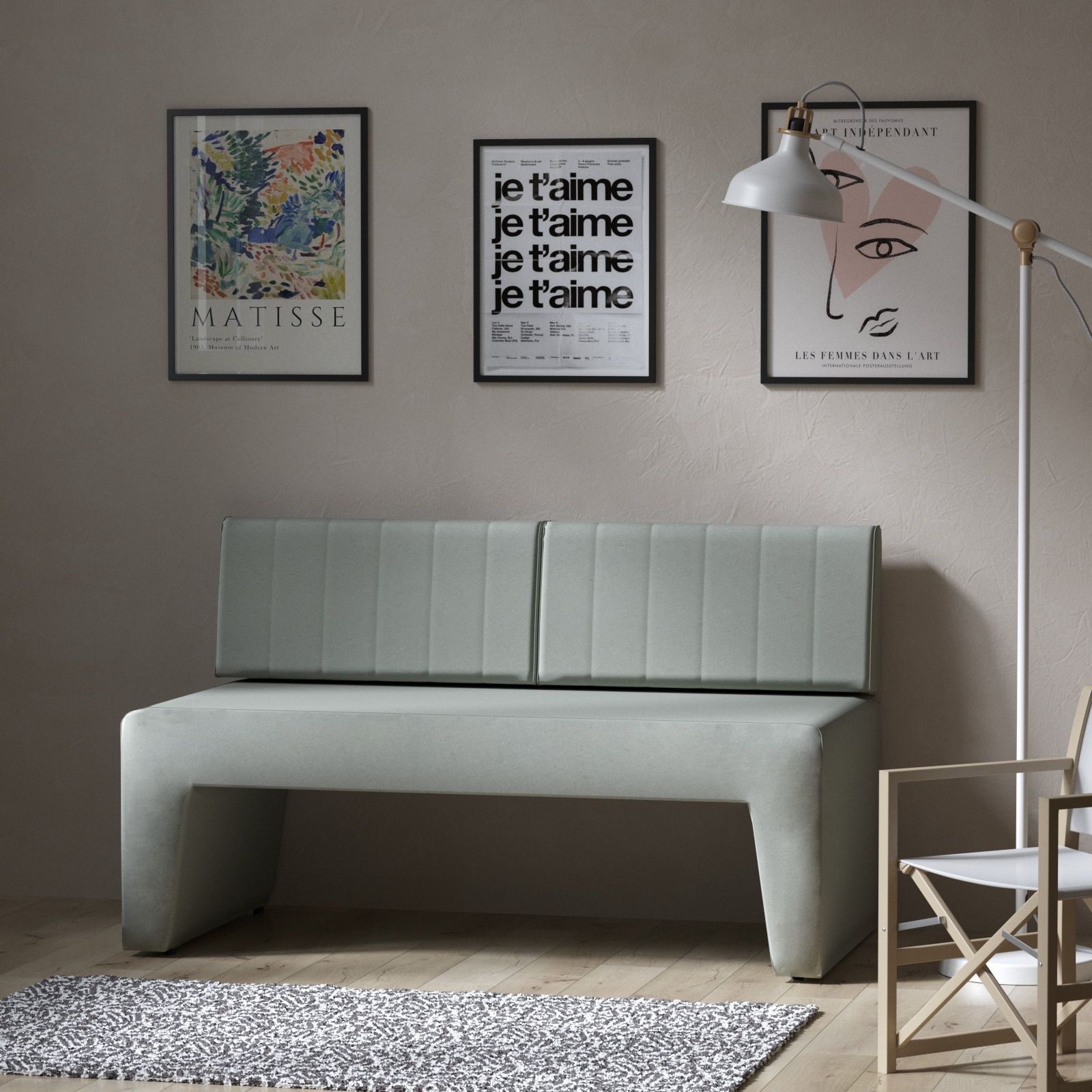 Прямой диван Прямой диван11, механизм Нераскладной, 125х61.5х71.5 см ...