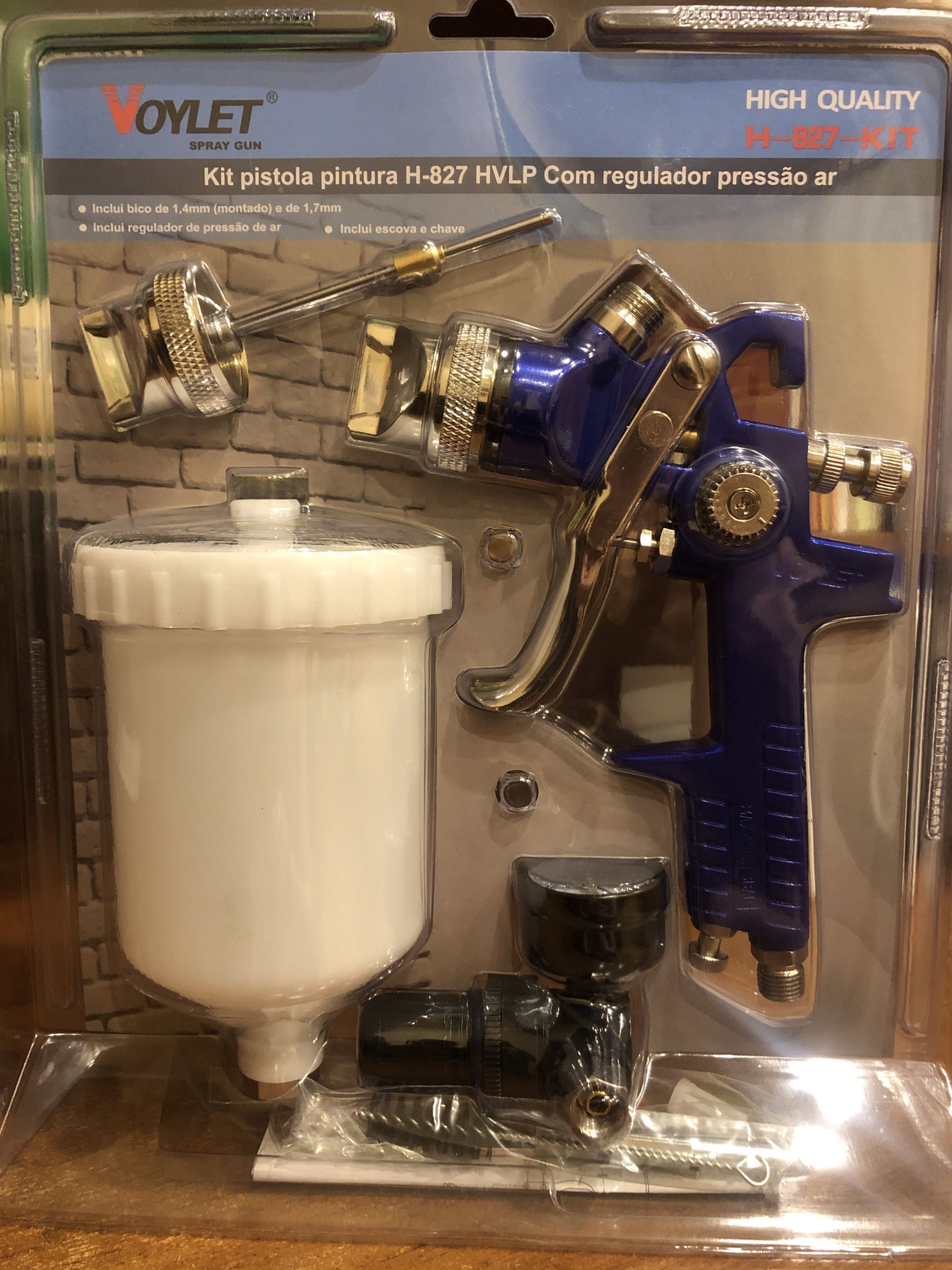 КраскопультпневматическийVoyletHVLPH-827KIT(сменнаядюза1,4/1,7)