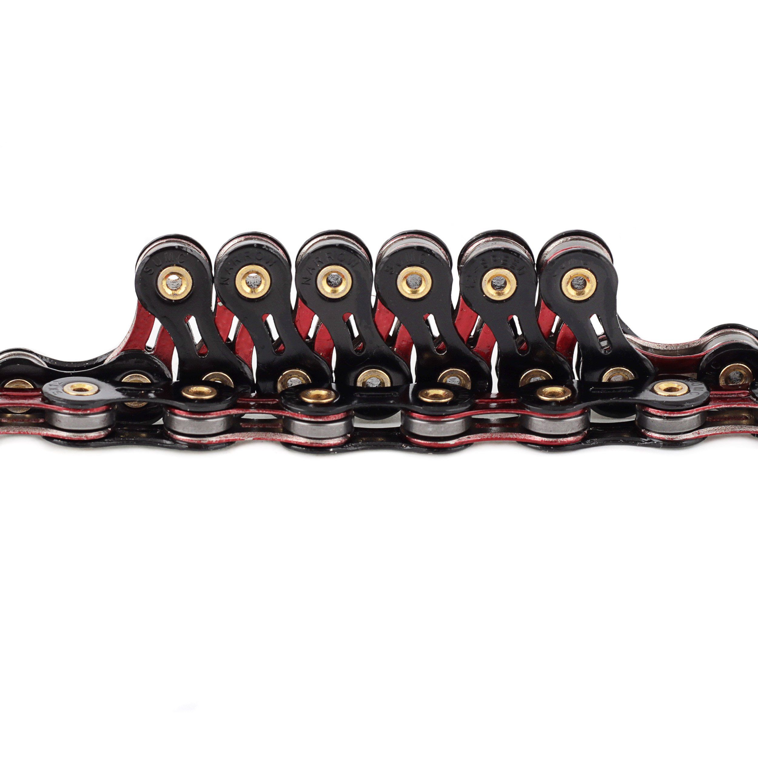 Велосипедная цепь SUMC 12 speed SX12SL Black Red 1/2 Велосипедная цепь SUMC 12 speed SX12SL Black Red 1/2