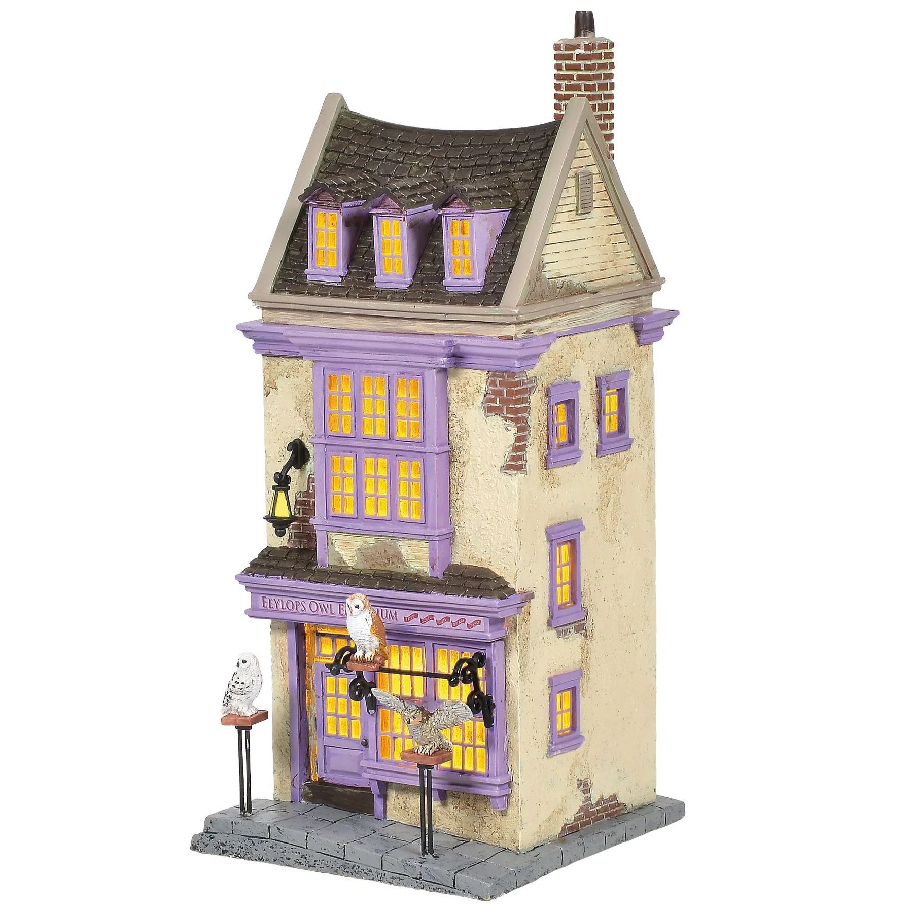 Светящаяся модель здания Совиная лавка Eeylops Owl Emporium - Деревня Гарри Поттера от D56