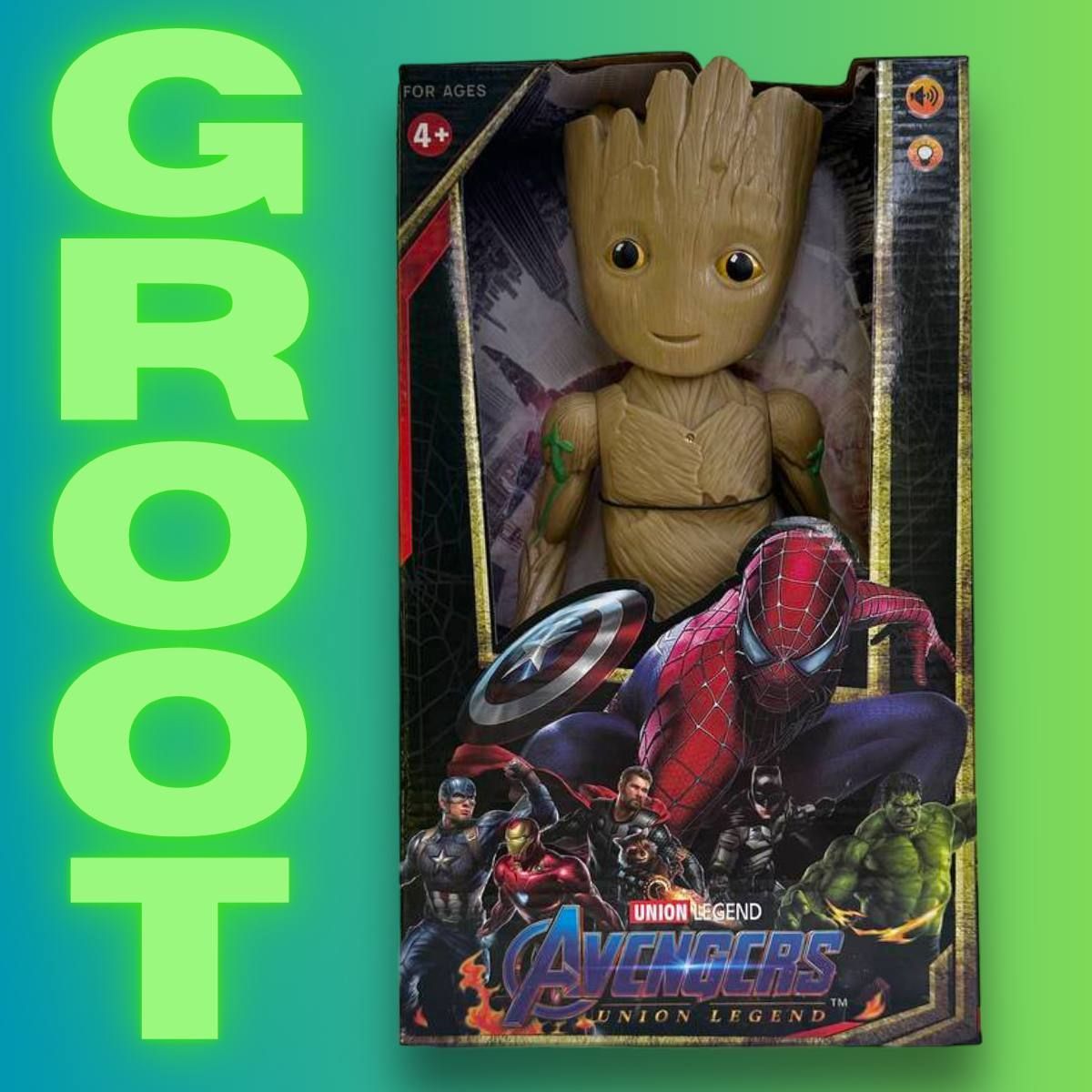 Игрушка Фигурка Мстители Малыш Грут Baby Groot, Лига справедливости,  Марвел, Legend Series, 30 см, подарок подарок на день рождение 23 февраля -  купить с доставкой по выгодным ценам в интернет-магазине OZON (1028847752)