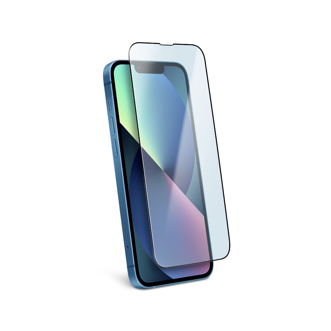 Защитное стекло для Apple iPhone 13 mini (Эпл Айфон 13 мини) с олеофобным  покрытием, не мешает работе датчиков и фронтальной камере, легко наклеить,  прозрачное с черной рамкой - купить с доставкой по