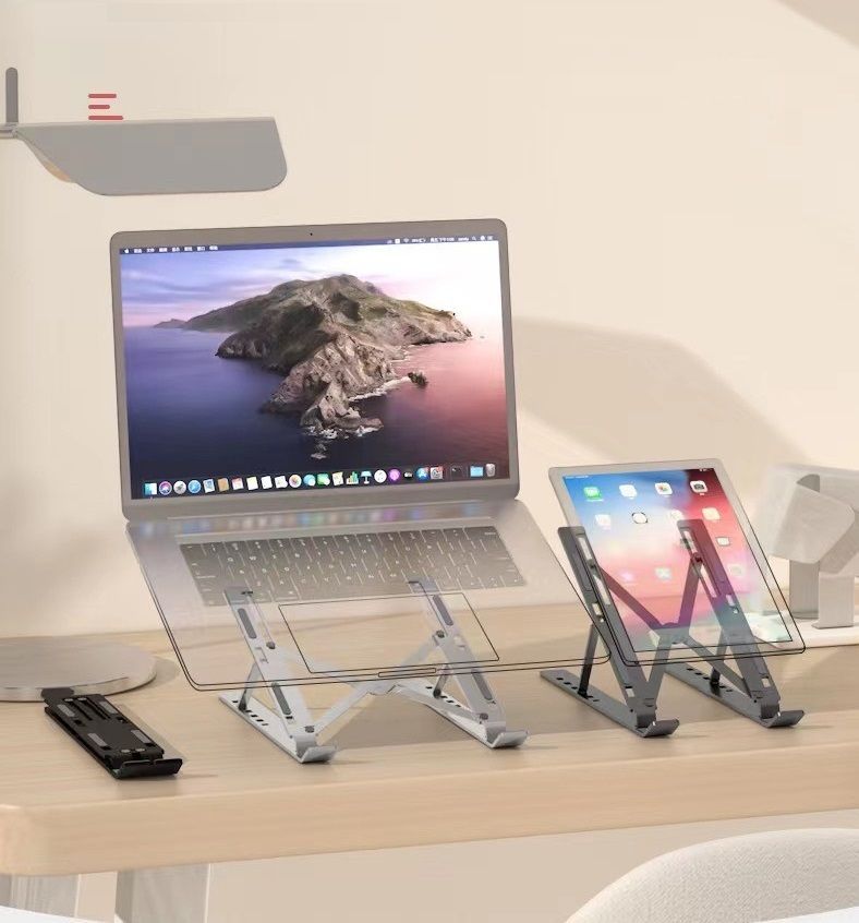 Подставка для ноутбука металлическая складная охлаждающая подставка ...