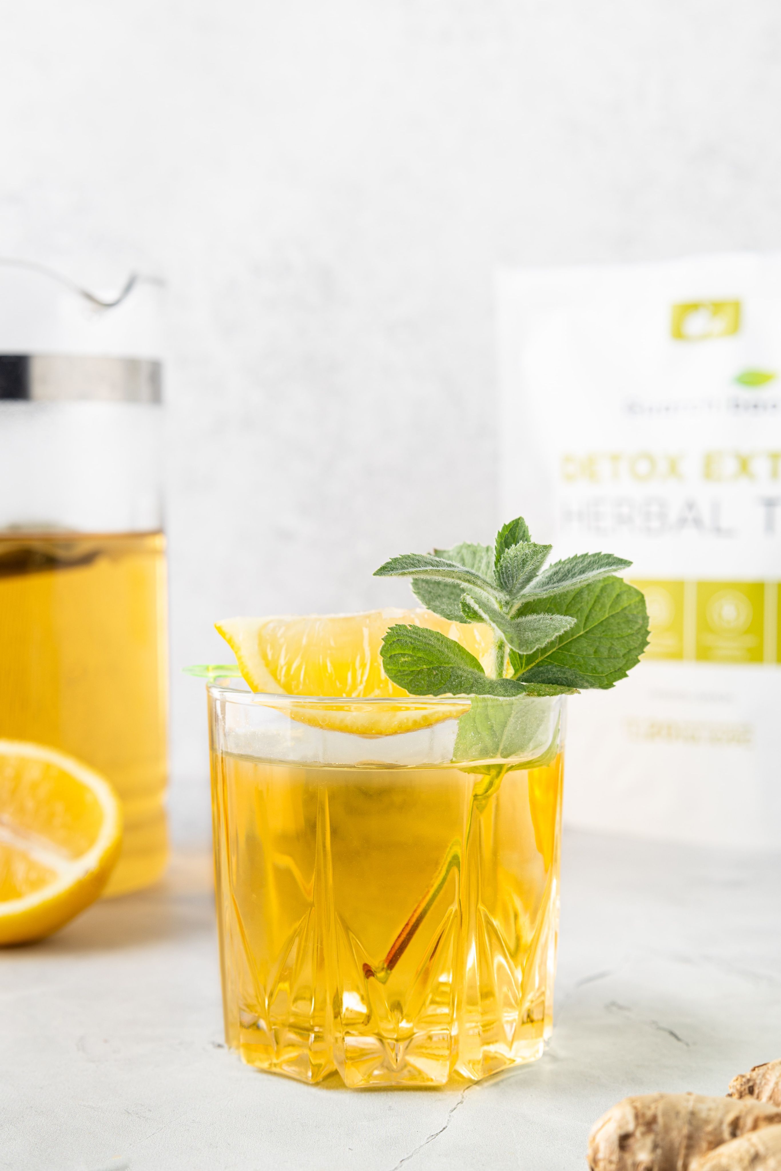 Чай для похудения в пакетиках Guarchibao Detox Herbal Tea ИмбирьЛимон