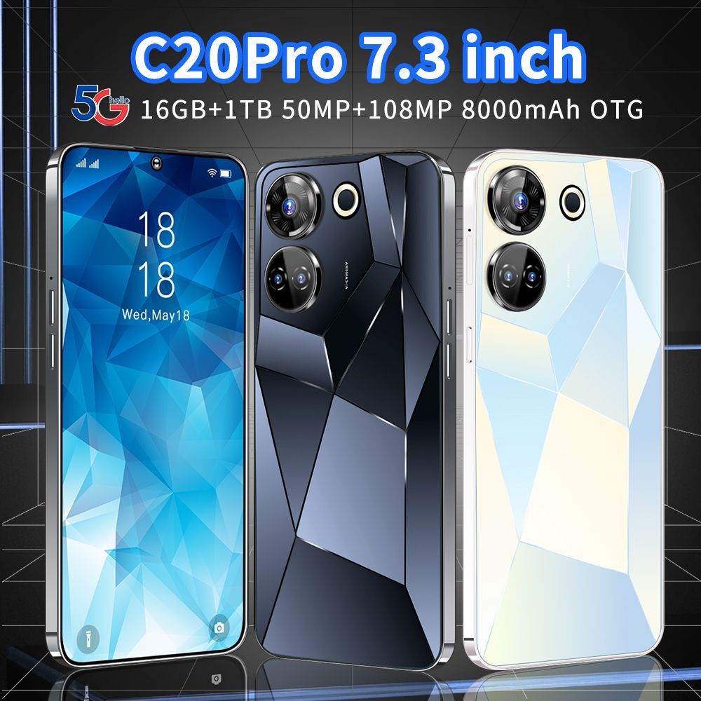 Смартфон Смартфон C20 Pro Android 13 с тонким экраном капли воды + Google  Play - купить по выгодной цене в интернет-магазине OZON (1460885756)