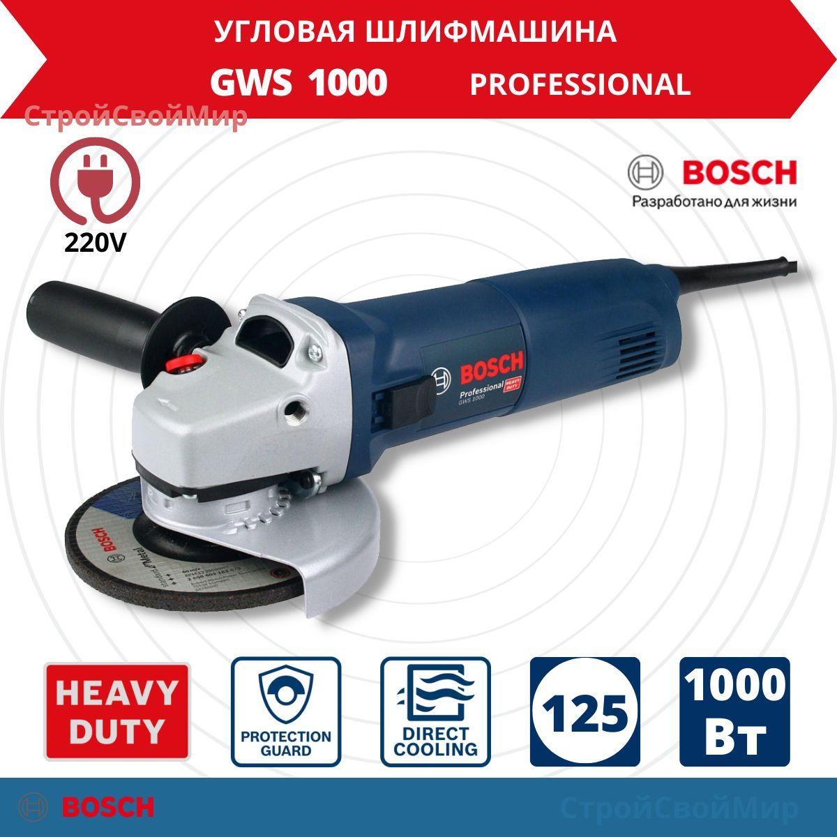 Шлифмашина угловая Bosch 0601828800 - купить по низким ценам в  интернет-магазине OZON (1101760233)