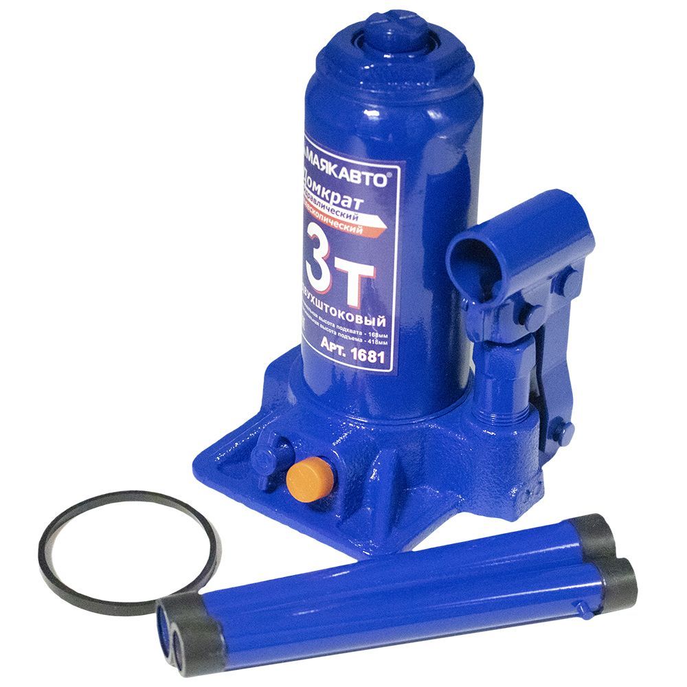 Домкрат гидравлический 3 т МаякАвто, от 168 до 418 мм, телескопический ...