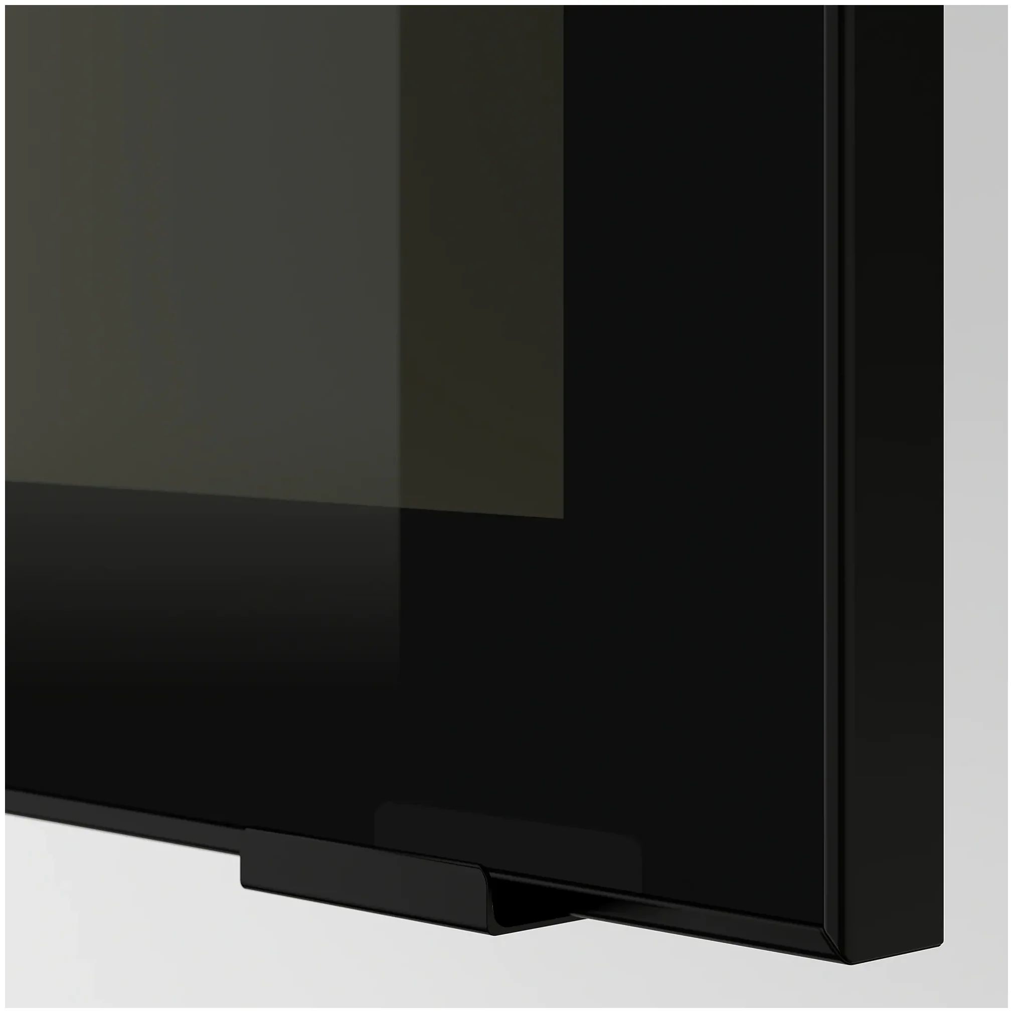 Дверца ИКЕА ЮТИС 40x80 см для шкафа, дымчатое стекло/черный купить по ...