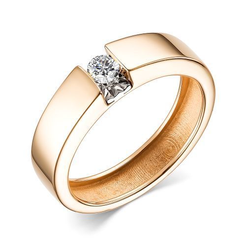АЛЬКОР Кольцо золотое женское 585 пробы с бриллиантом - купить с ...