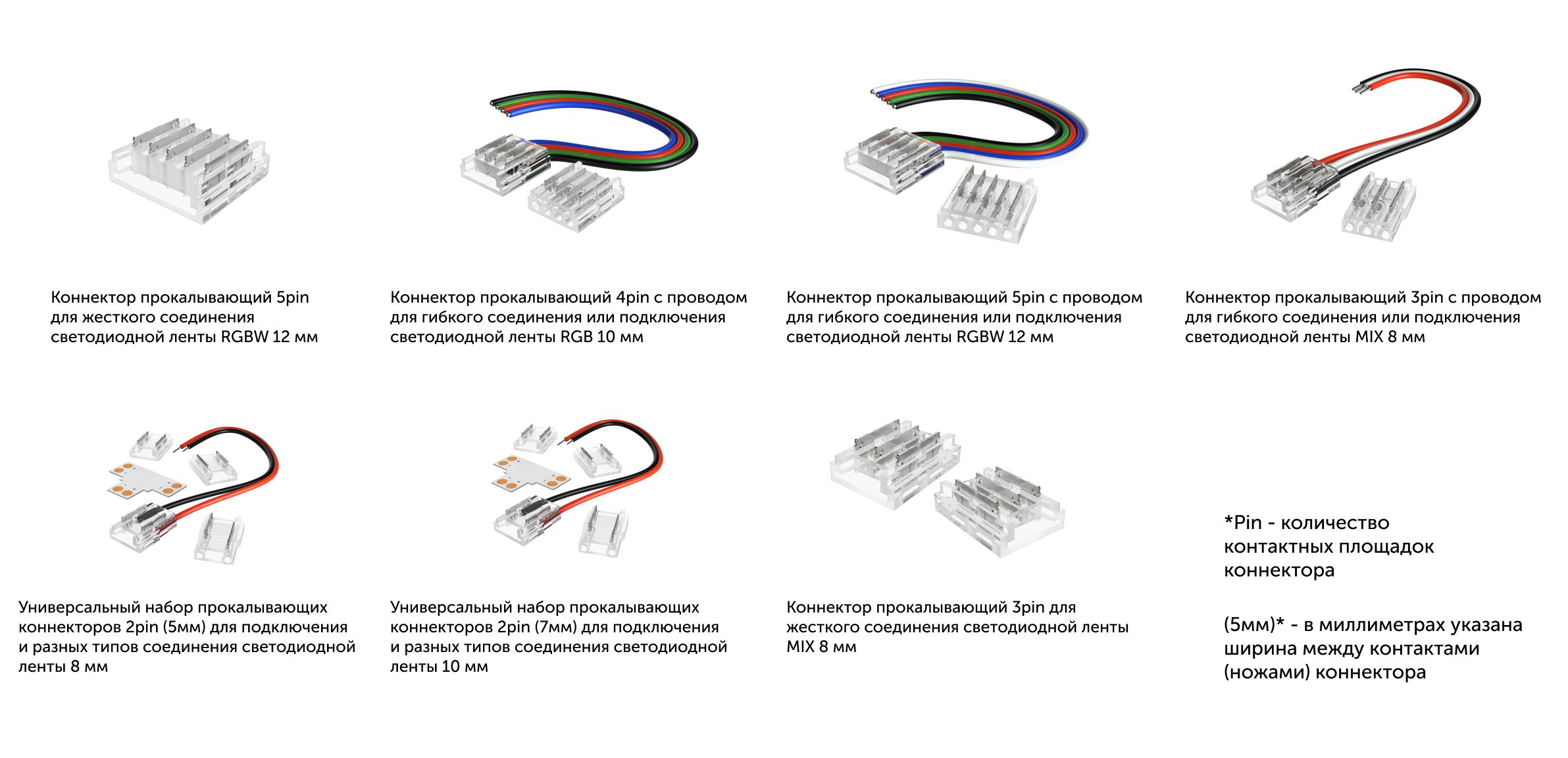 Коннектор для светодиодной ленты Коннекторы_серебристый - купить по ...