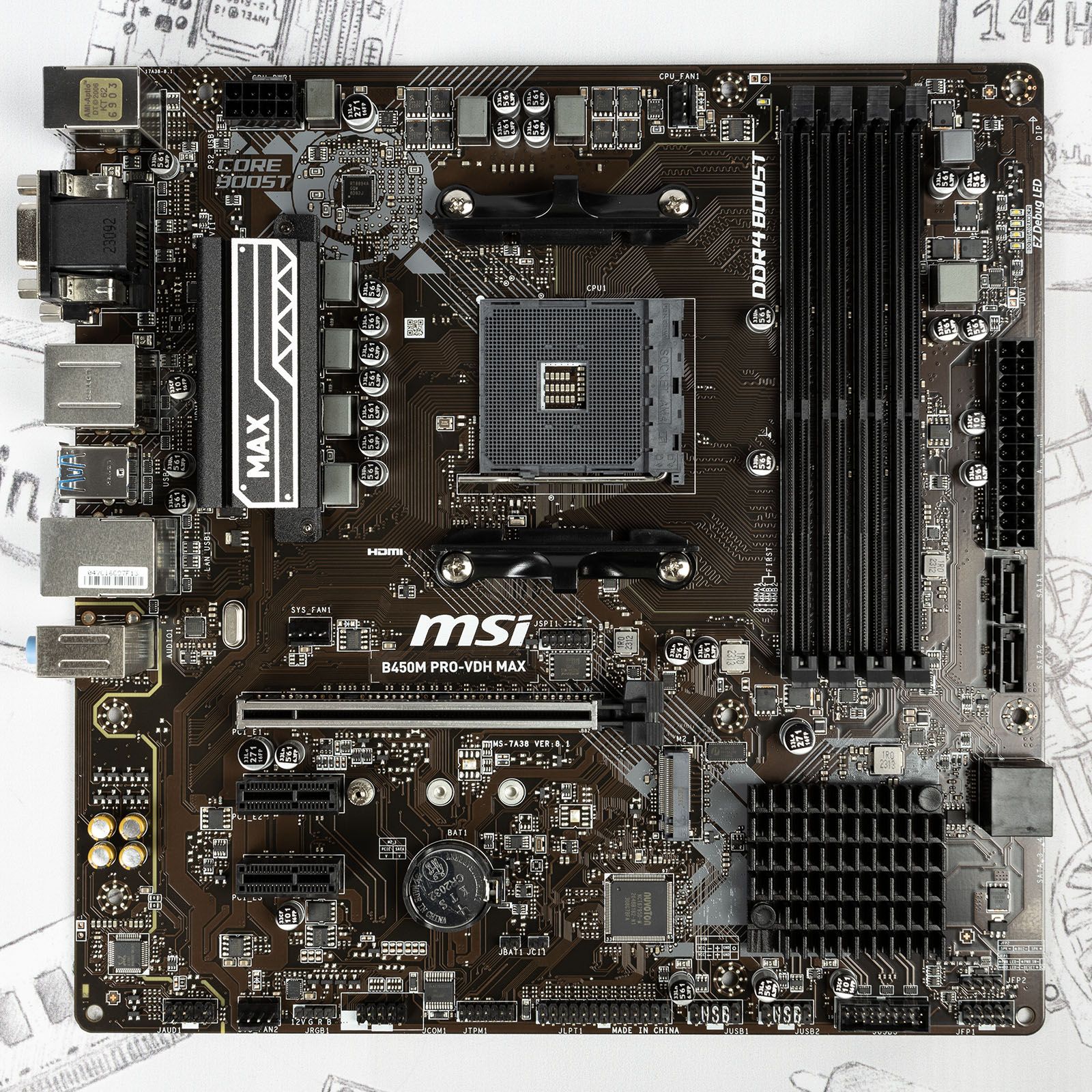 Материнская плата MSI B450M PRO-VDH MAX купить на OZON по низкой