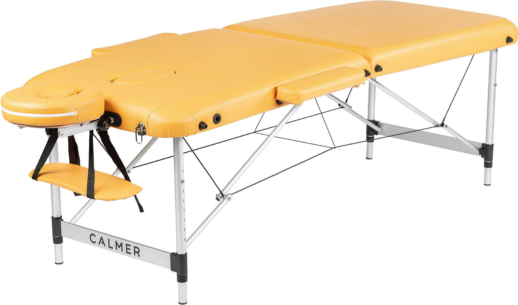Массажный стол складной Calmer Grotto Two 70 горчичный, кушетка ...