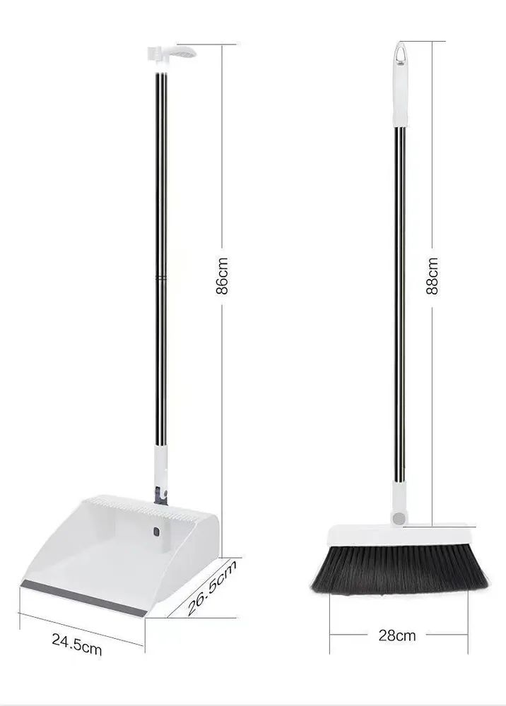 Щетка с совком Living, Bed & Bath, 1 шт, ABS пластик, белый по низкой ...