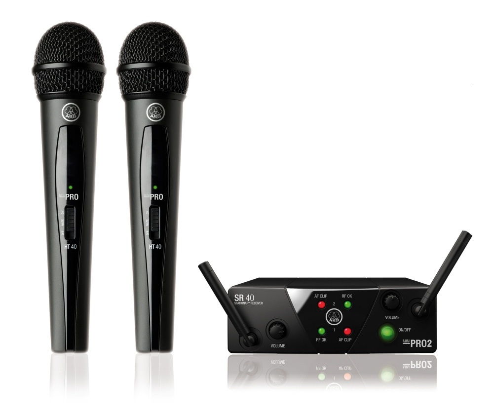 AKG Микрофон для живого вокала WMS40 MINI2 VOCAL SET US45AC (660,7 - 662,3 МГц), черно-серый  #1