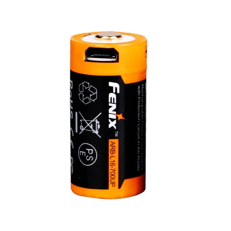 Аккумулятор тип 16340 Fenix ARB-L16-700UP 700 мАч с USB #1