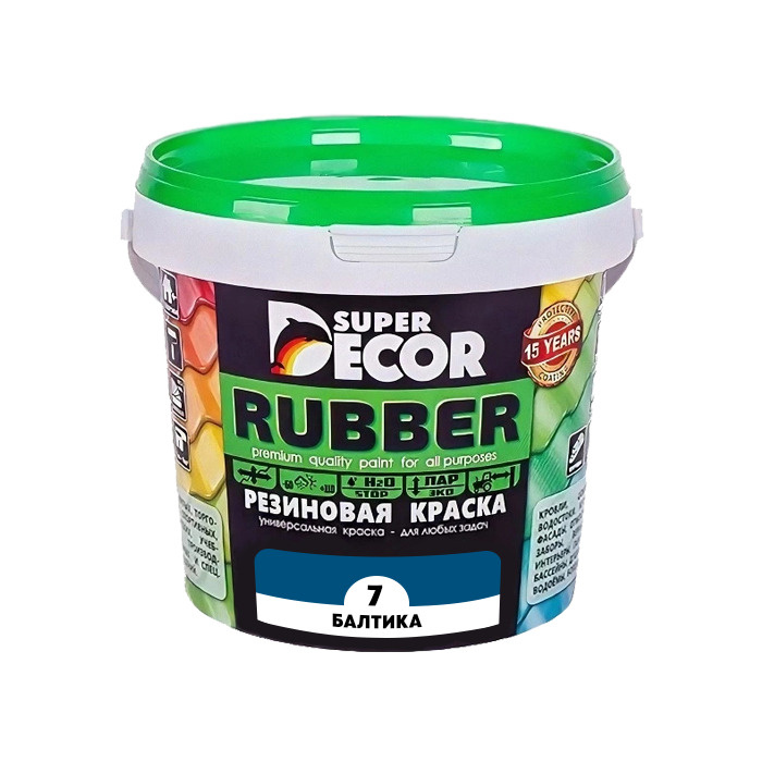 Резиновая краска Super Decor Rubber №07 Балтика 1 кг #1