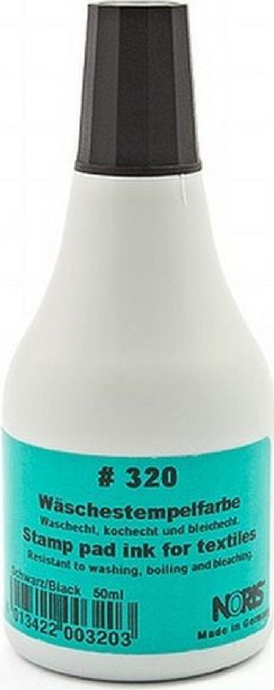 Краска штемпельная специальная 320С, черная для ткани, 50мл - купить с ...