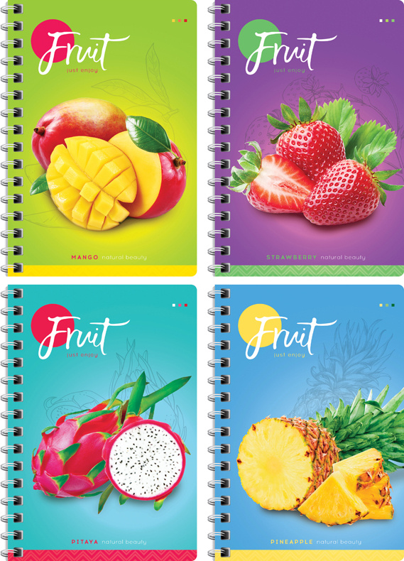 Записная книжка в клетку Art Space "Фрукты. Colorful fruits", мелованный картон, рисунок, А6, 80 листов, 8 штук в упаковке - купить с доставкой по выгодным ценам в интернет-магазине OZON (181156786)