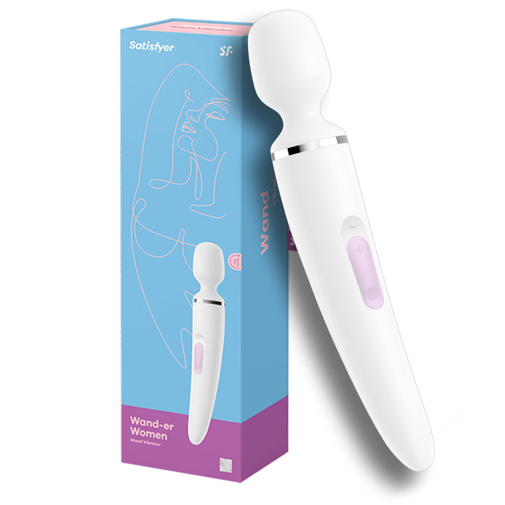 Вибратор Satisfyer Wand-er Woman, мощный, большого размера Сатисфаер  Wander, 10 режимов - купить с доставкой по выгодным ценам в  интернет-магазине OZON (256382061)