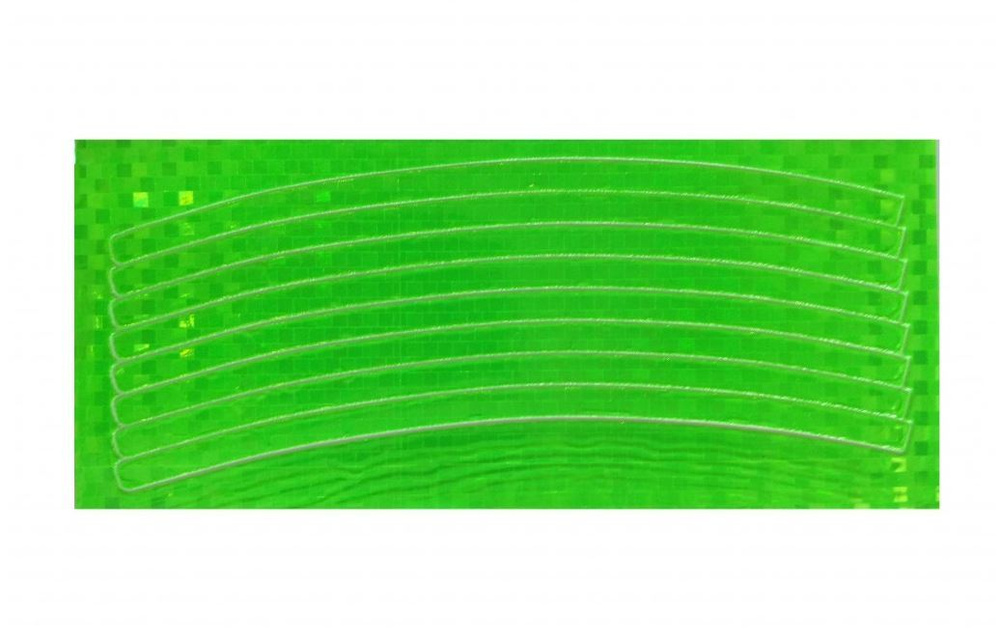 Светоотражающие люминесцентные наклейки для велосипеда, 8 шт, зеленые ...