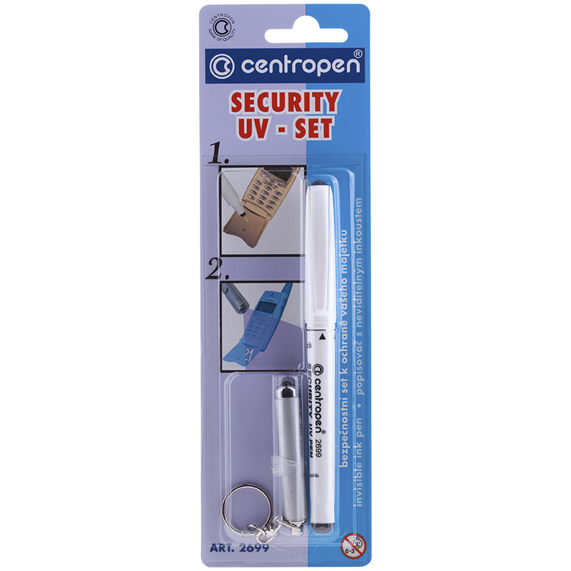 Маркер перманентный ультрафиолетовый "Security UV-Pen", фонарик  #1