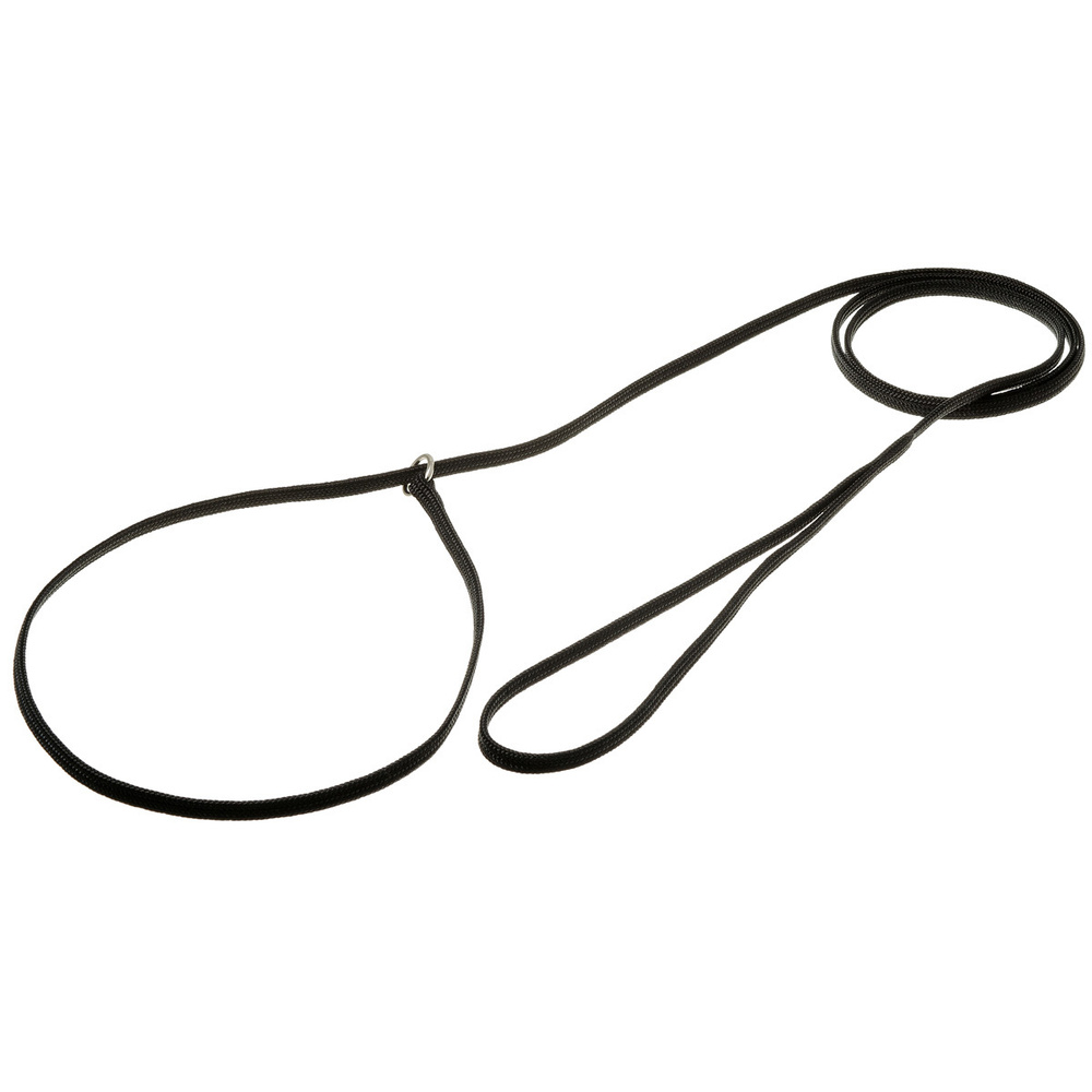 Поводок-удавка с кольцом (лента-чулок) 5мм*150см (ЧЁРНЫЙ) - купить с ...