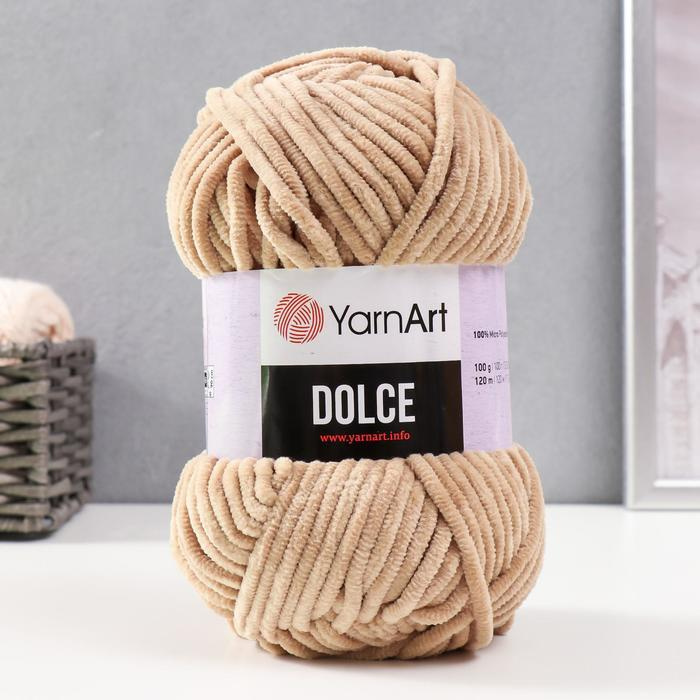 Пряжа для вязания YarnArt "Dolce" 100% микрополиэстер 120м/100гр, 747 бежевый  #1