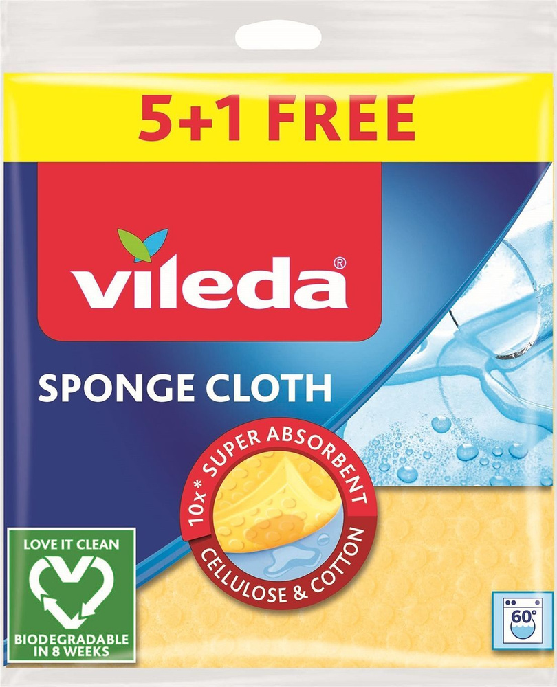 Салфетки для уборки Vileda, Целлюлоза, Хлопок - купить в интернет ...