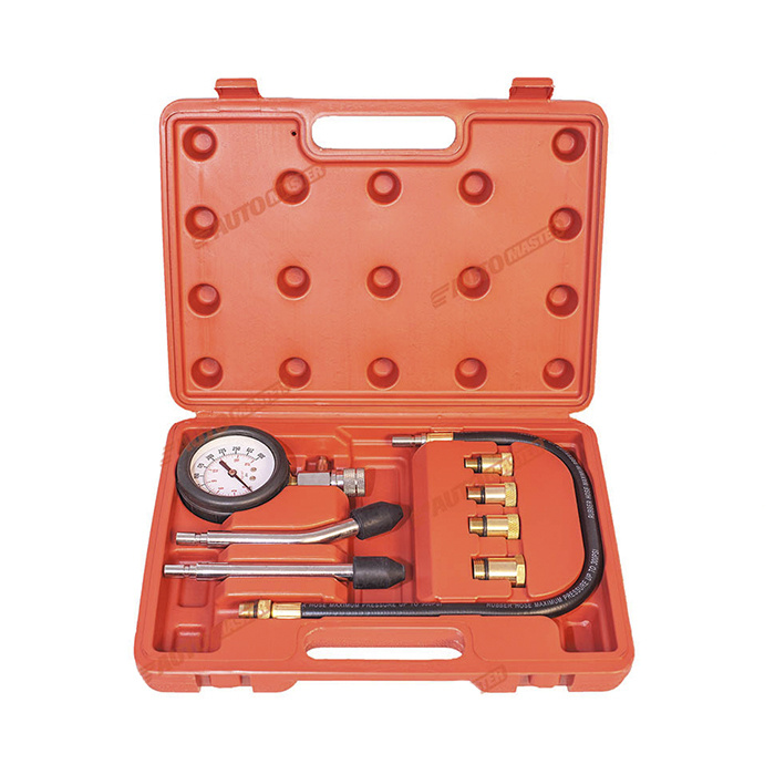 Компрессометр для бензиновых двигателей, набор 8 предметов в кейсе ...