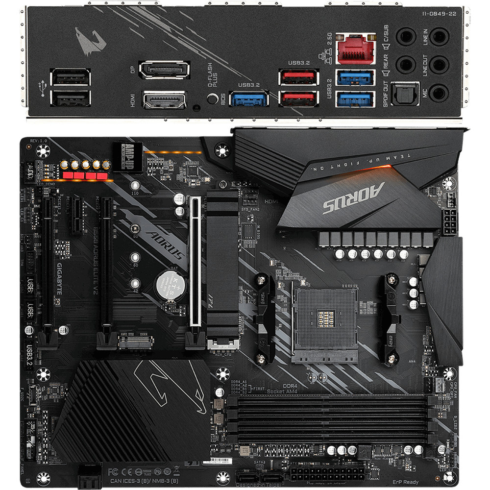 B550 aorus elite v2 подключение панели