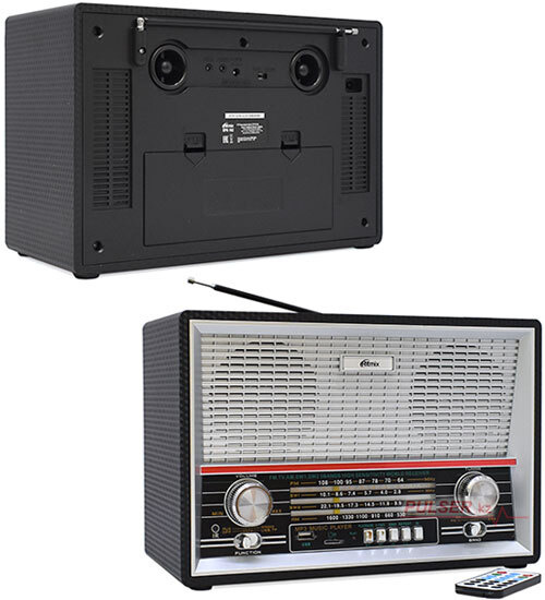 Радиоприемник РЕТРО Ritmix RPR-102 carbon/черный, дерево, пульт ДУ, 6 Вт, радио, MP3/USB/SD/AUX, антенна, #1