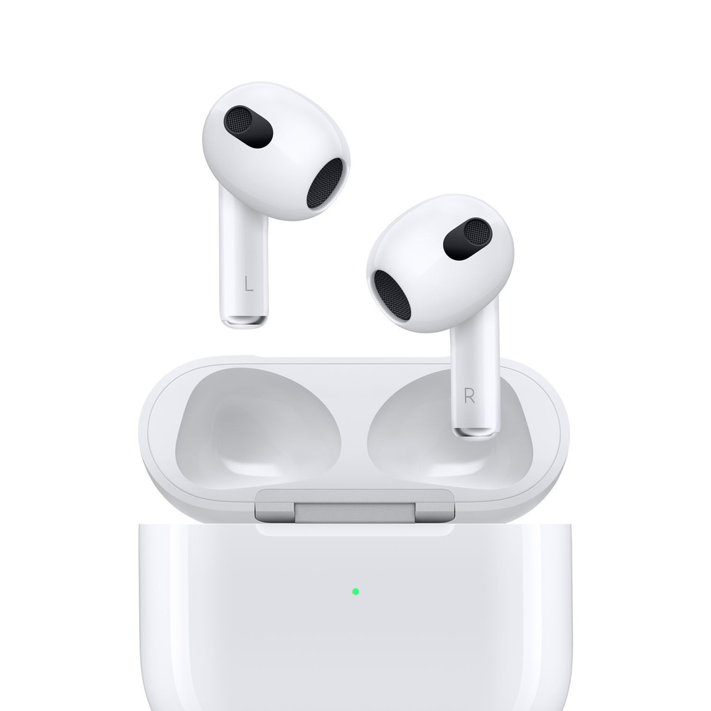 Наушники Вкладыши Apple AirPods (3rd generation) with Lightning Charging  Case - купить по доступным ценам в интернет-магазине OZON (858804681)