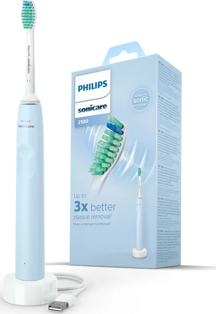 Philips Sonicare Электрическая зубная щетка Sonicare 2100 Series HX3651/12, голубой  #1