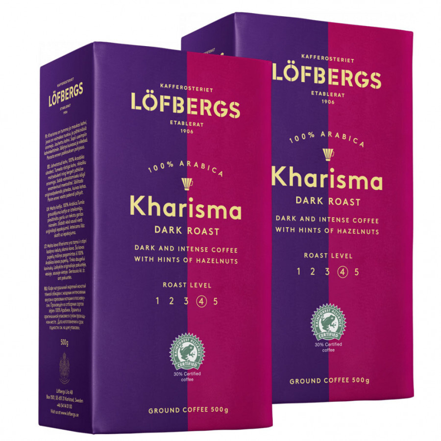 Кофе молотый Lofbergs Kharisma (Харизма), 2x500г #1