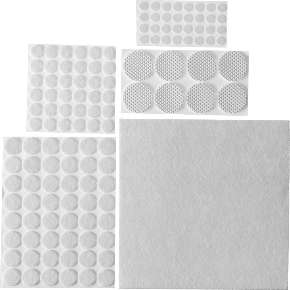 STAYER белые, самоклеящиеся, 125 шт, набор мебельных накладок (40917-H125)  #1